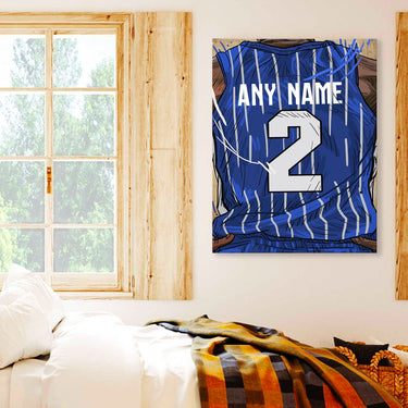 Orlando Magic Jersey Custom Canvas Print Wall Art for Boy Girl Men Women Basketball Personalized Canvas Art
